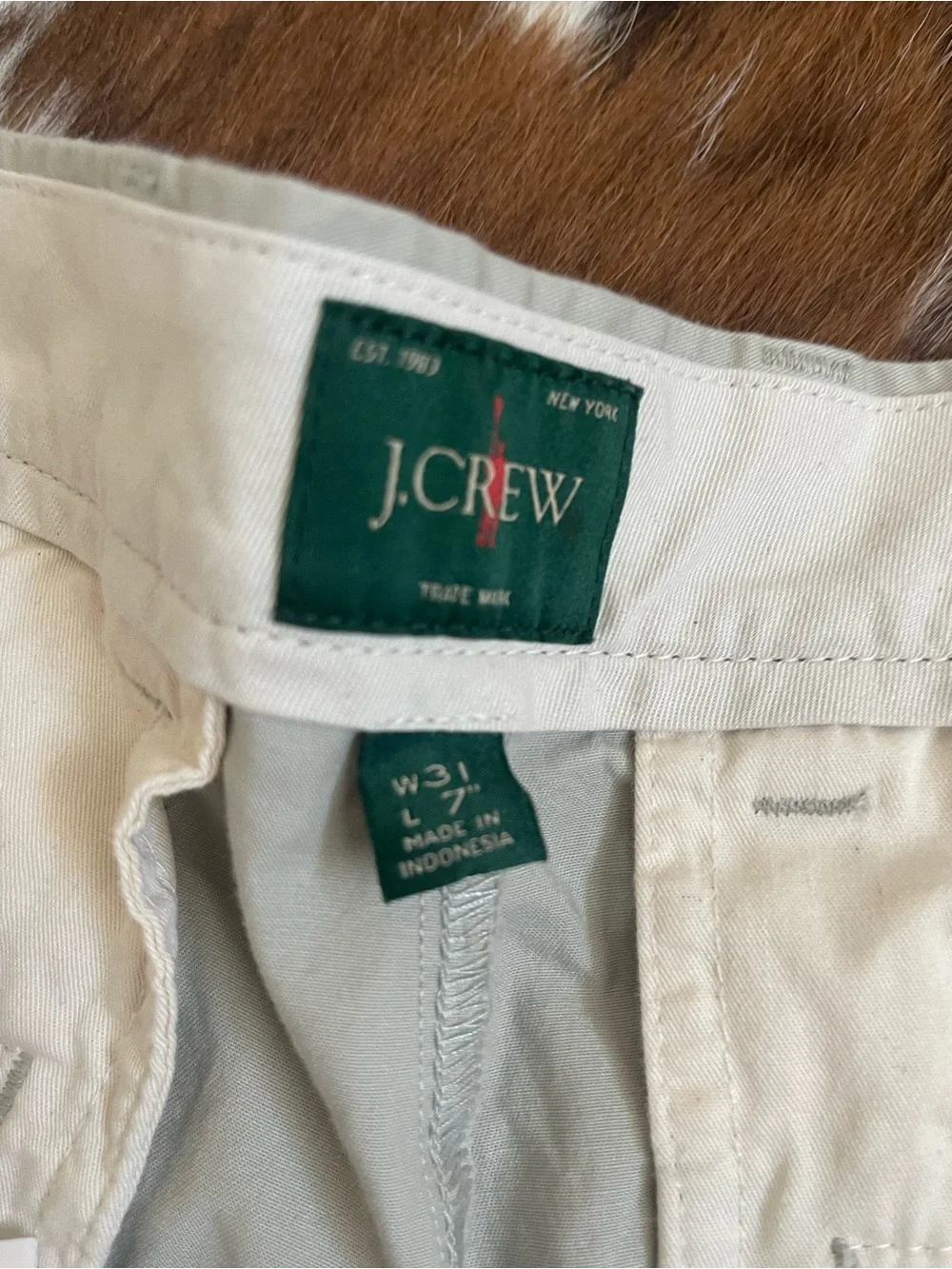 J. Crew Men's Khaki Flat Front Cotton Shorts